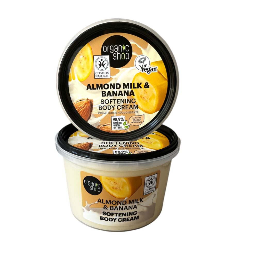 Crema corporal Leche de almendras y Plátano
